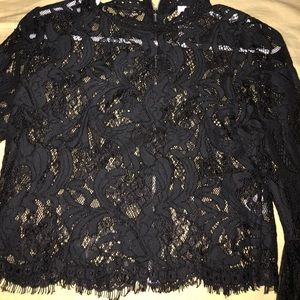Black Sheer Lace Top